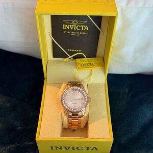 Invicta Two-Tone Watch with Crystal Bezel